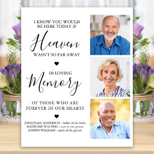 Poster Ciel de 3 photos personnalisées pour mariage en so