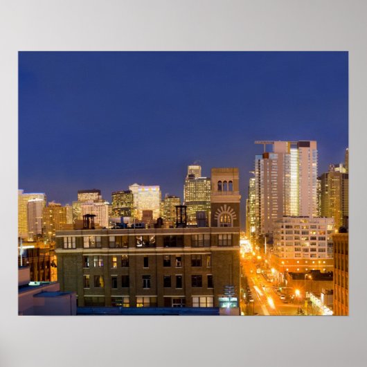 Poster Ciel de Chicago, Illinois, pris depuis West Loop (Devant)