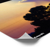 Poster Ciel de coucher de soleil électrique (Coin)