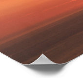 Poster Ciel de coucher de soleil hawaïen orange avec oise (Coin)