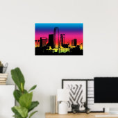 Poster Ciel de Dallas en couleurs (Bureau à domicile)