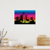Poster Ciel de Dallas en couleurs (Cuisine)