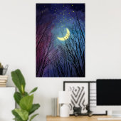 Poster Ciel de la forêt de nuit (Bureau à domicile)