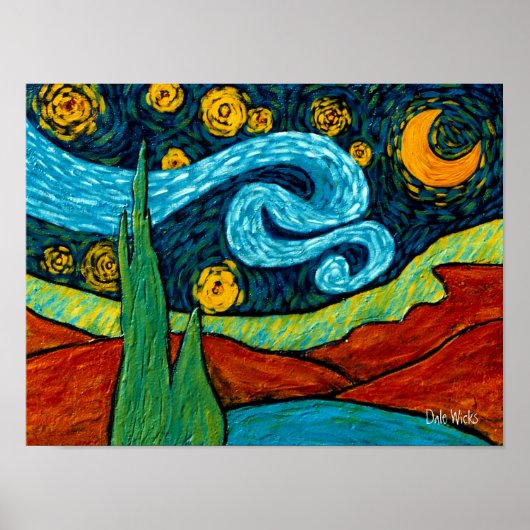 Poster Ciel de nuit étoilé (Devant)