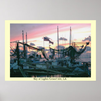 Poster Ciel des lumières Grand Isle LA