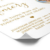 Poster Ciel élégant de collage photo or mariage souvenir (Coin)