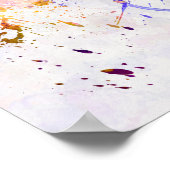 Poster Ciel en aquarelle arrière - plan (Coin)