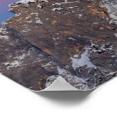 Poster Ciel ensoleillé et montagnes enneigées (Coin)