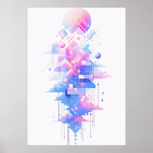 Poster Ciel géométrique de rêve (Devant)