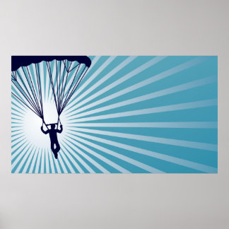Poster ciel haute parachutisme