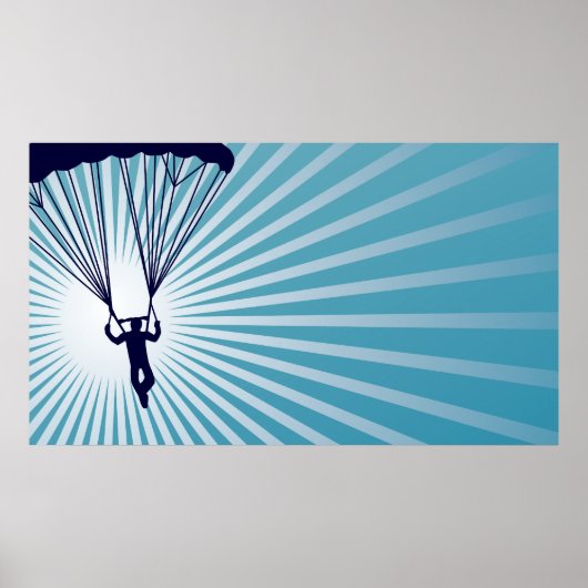 Poster ciel haute parachutisme (Devant)