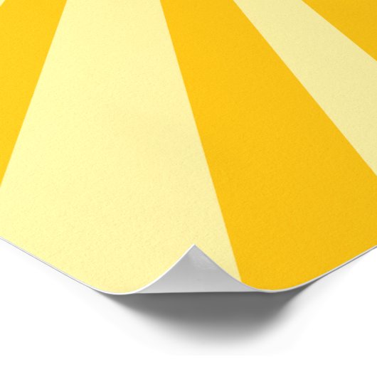 Poster Ciel jaune brillant et audacieux KAWAII soleil sou (Coin)