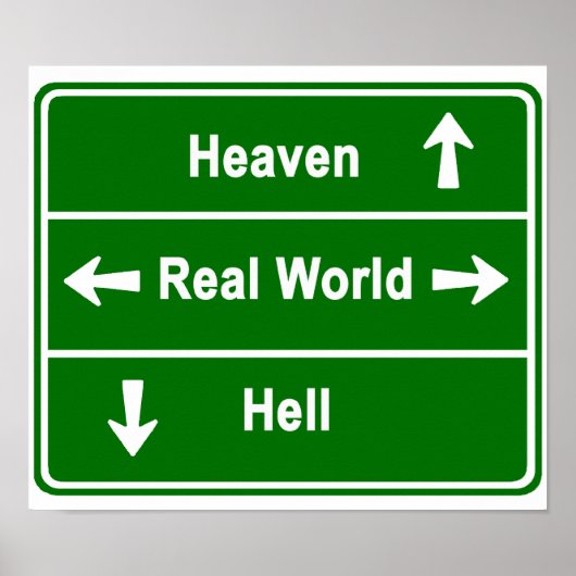 Poster Ciel, monde réel ou enfer (Devant)