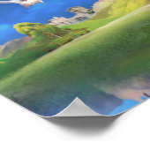 Poster Ciel nocturne avec chat (Coin)