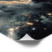 Poster Ciel nocturne avec étoiles (Coin)