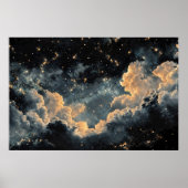 Poster Ciel nocturne avec étoiles (Devant)