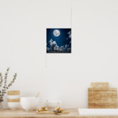 Poster Ciel nocturne avec étoiles et lune et nuages (Cuisine)