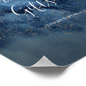 Poster Ciel nocturne céleste | Carte dorée et panneau de  (Coin)