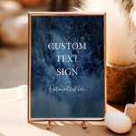 Poster Ciel nocturne céleste | Cartes et cadeaux en argen<br><div class="desc">Ce ciel céleste | cartes d'argent & cadeaux poster personnalisé est parfait pour votre mariage enchanté sous les étoiles. Le ciel bleu marine foncé, parsemé d'étoiles argentées, donnera le ton à votre mariage extérieur boho du soir. Personnalisez-le comme vous le souhaitez ou gardez-le tel quel. N'oubliez pas de parcourir le...</div>