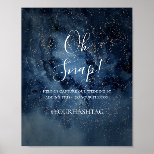 Poster Ciel nocturne céleste | Or Oh Snap Panneau de hash (Devant)