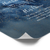 Poster Ciel nocturne céleste | Panneau de boissons à sign (Coin)