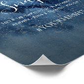 Poster Ciel nocturne céleste | Panneau de hashtag Oh Snap (Coin)