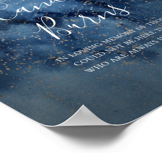 Poster Ciel nocturne céleste | Panneau de la bougie dorée (Coin)