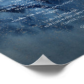 Poster Ciel nocturne céleste | Panneau Menu Boissons Arge (Coin)