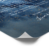 Poster Ciel nocturne céleste | Signe de cérémonie Gold Un (Coin)