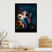 Poster Ciel nocturne et papillons (Cuisine)