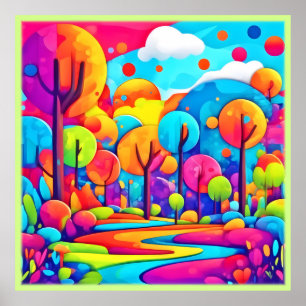 Poster Ciel nocturne rose de la plage