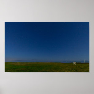 Poster Ciel nocturne, St. Ignace, Michigan