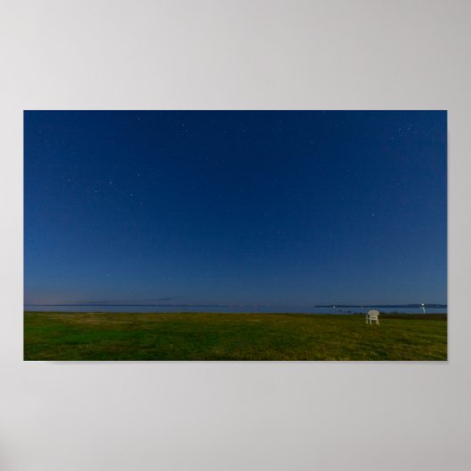 Poster Ciel nocturne, St. Ignace, Michigan (Devant)