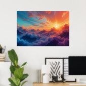 Poster Ciel Océan (Bureau à domicile)