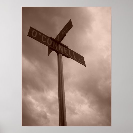 Poster Ciel orageux sur Oconnell Court (Devant)