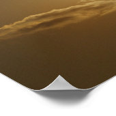 Poster Ciel orange avec soleil et nuages (Coin)