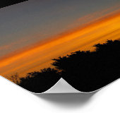 Poster Ciel orange silhouette (Coin)