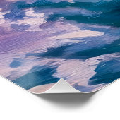 Poster Ciel Pastel Abstrait dans un style impressionniste (Coin)