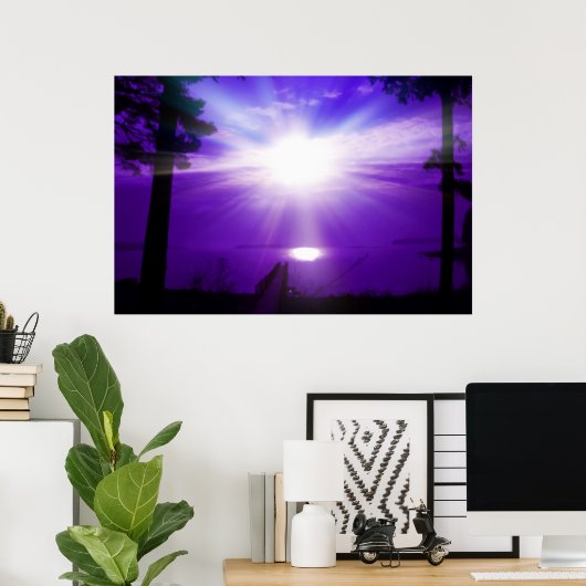Poster Ciel pourpre (Bureau à domicile)