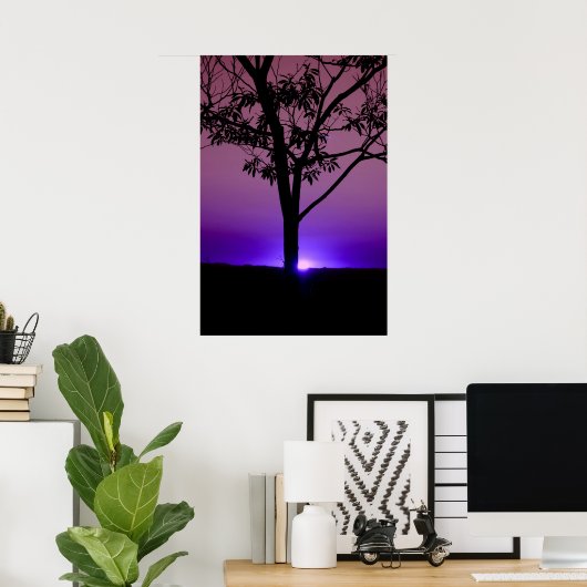Poster Ciel pourpre (Bureau à domicile)