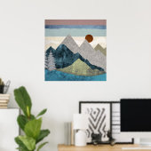 Poster Ciel rayé de montagne (Bureau à domicile)