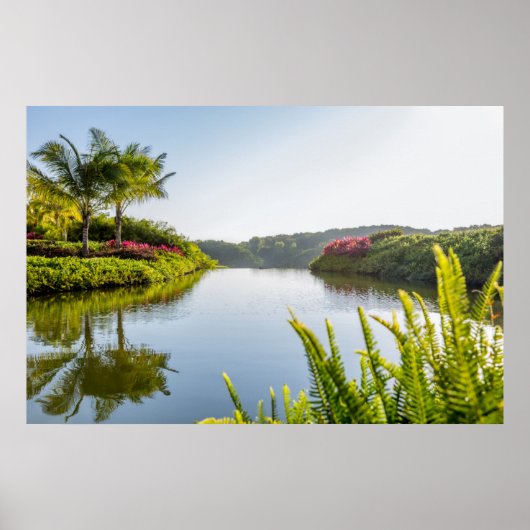 Poster Ciel Reflété Dans Le Lac Encore Tropical (Devant)