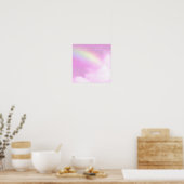 Poster Ciel rose avec Citron jaune arc-en-ciel (Cuisine)