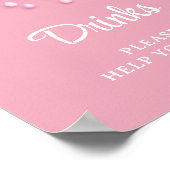 Poster Ciel rose doux blanc nuage moelleux neuf boissons  (Coin)