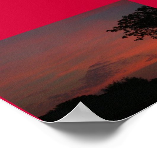 Poster " Ciel rouge la nuit........... (Coin)