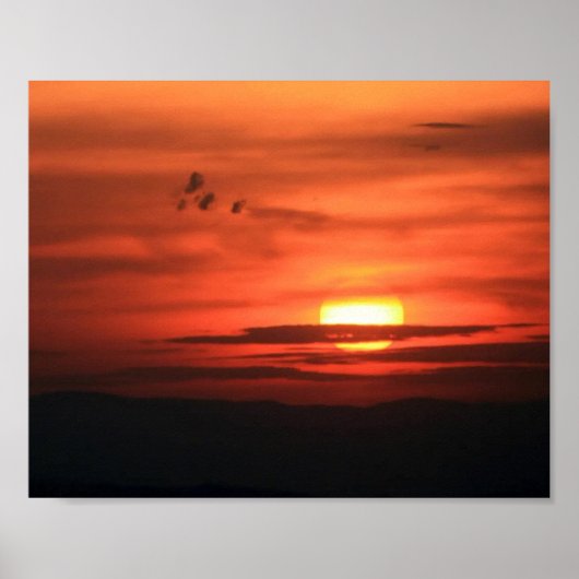 Poster Ciel rouge sur la vallée (Devant)