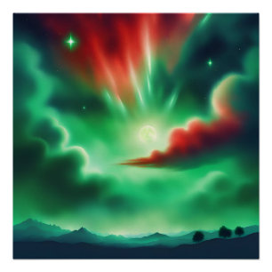 Poster ciel vert