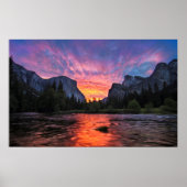 Poster Ciel vibrant | Yosemite Valley (Devant)