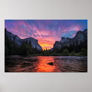 Poster Ciel vibrant   Yosemite Valley