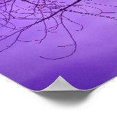 Poster Ciel Violet Corbeau Noir (Coin)